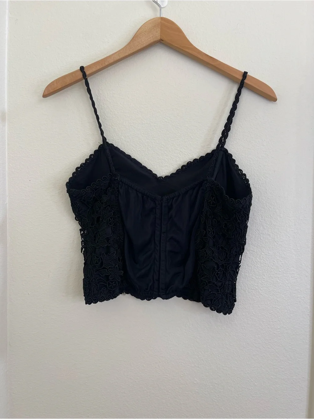 Vintage Neiman Marcus Jonquil by Diane Samandi Black Lace Crop Top Bralette M
